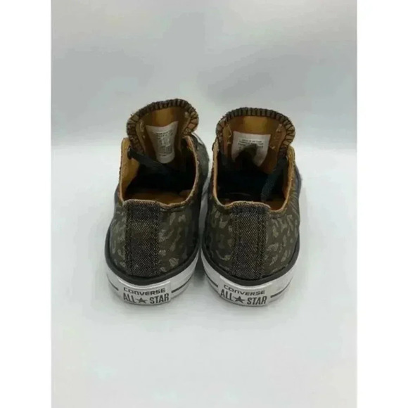 Rare CONVERSE CT OX All Star Black Metallic Bling Sneakers 640469F Youth 2 - Picture 2 of 8